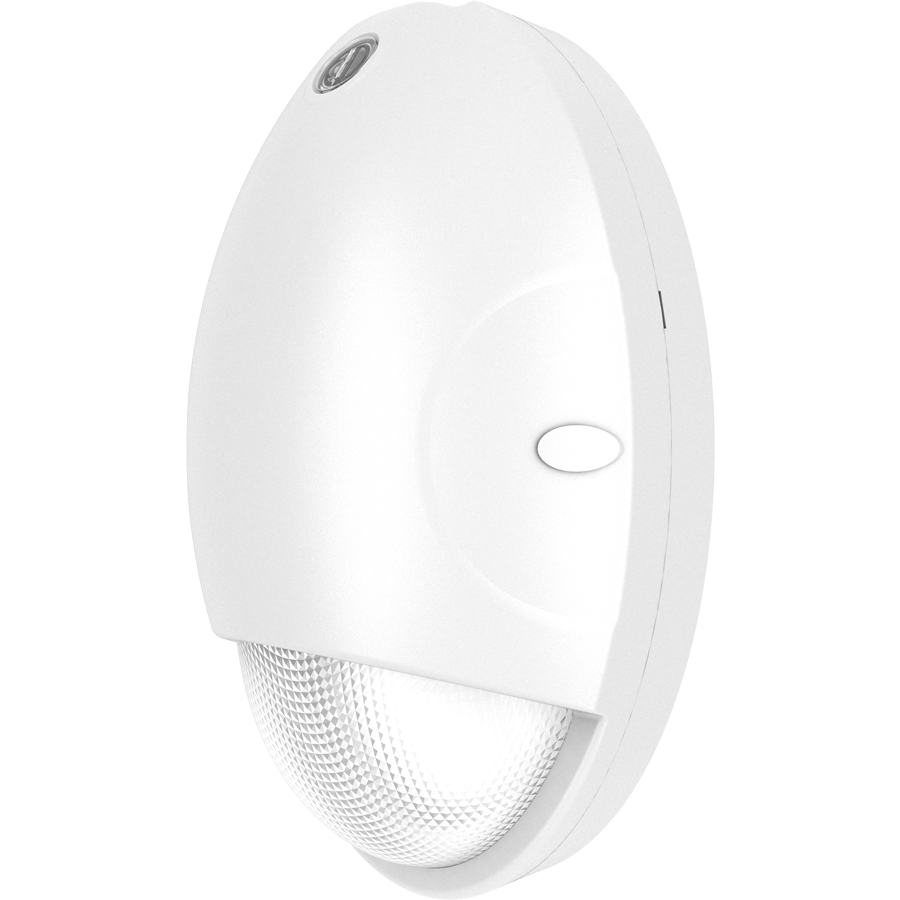 RAB Lighting Teardrop Mini Wall Pack, 15W, CCT Selectable, 120-277V, Battery Backup, White, DROPW/E
