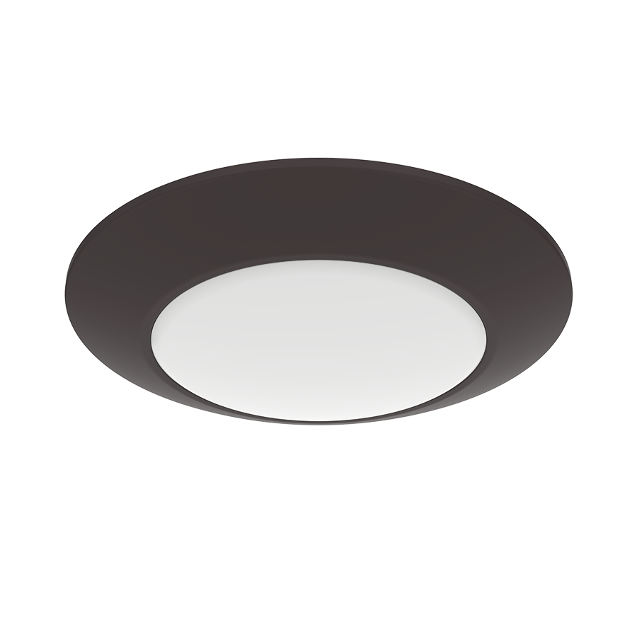 RAB Lighting 16 Watt 6" Round Economy LED Surface Mount, Bronze, 3000K, 1,000 Lumens, 120V, DSK34-6R16930120BRS