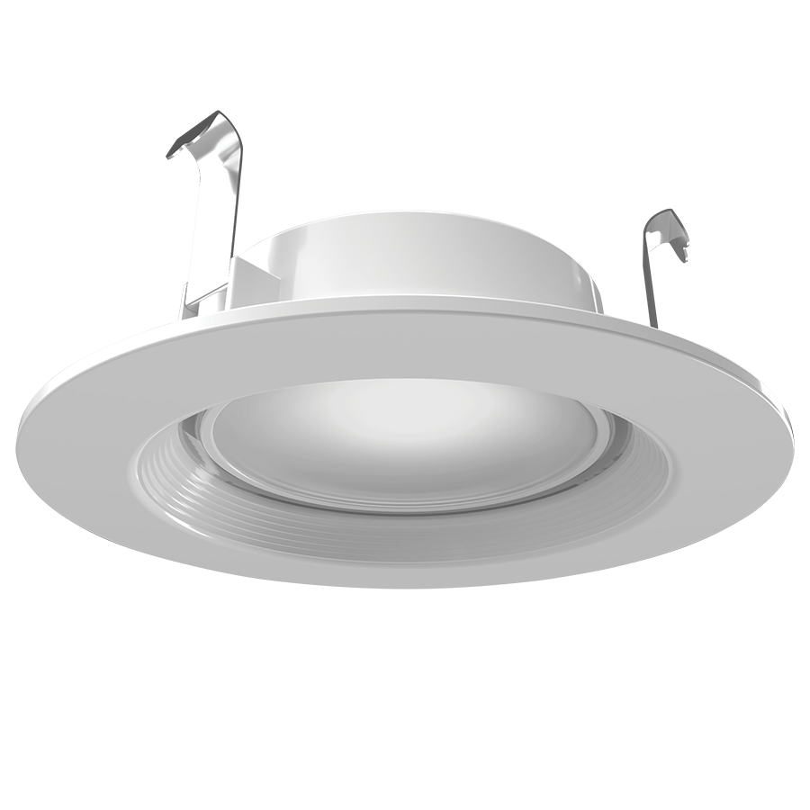 RAB Lighting ECLPS4B Retrofit Downlight, 4 In., 7.5W, CCT Selectable, 120V, TRIAC, Baffle White, ECLPS4B