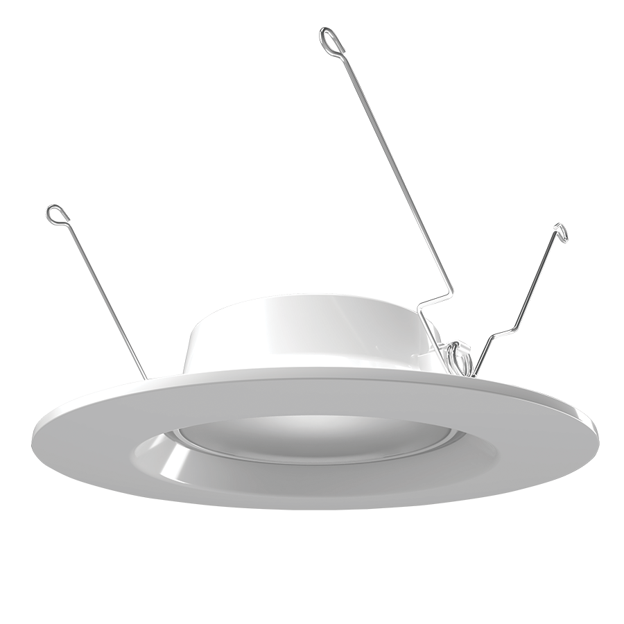 RAB Lighting ECLPS6 Retrofit Downlight, 6 In., 9.5W, CCT Selectable, 120V, TRIAC, Smooth White, ECLPS6