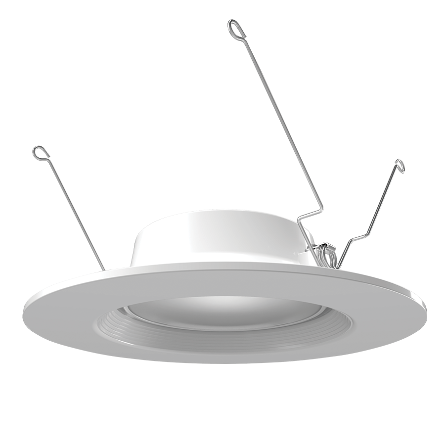 RAB Lighting ECLPS6B Retrofit Downlight, 6 In., 9.5W, CCT Selectable, 120V, TRIAC, Baffle White, ECLPS6B