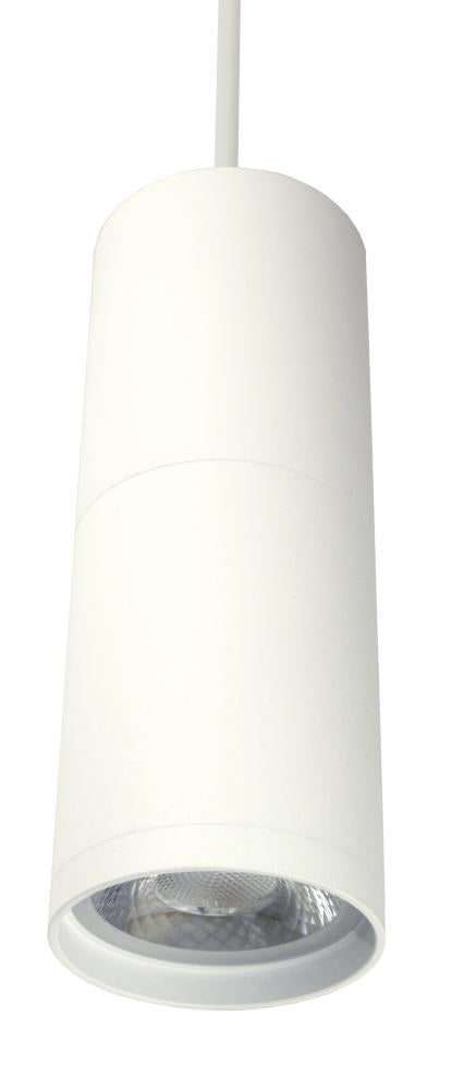 Elco Lighting EDL Diecast Aluminum Pendant, 18W, CCT Selectable, TRIAC, 3 x 8 In., White, EDL81CT3W