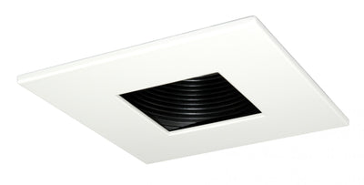 Elco Lighting 3" Die-Cast Adjustable Baffle Trim, Square Pinhole, Black, EL2384B