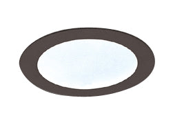 Elco Lighting 4" Shower Trim with Frosted Lens, Black, EL9112B