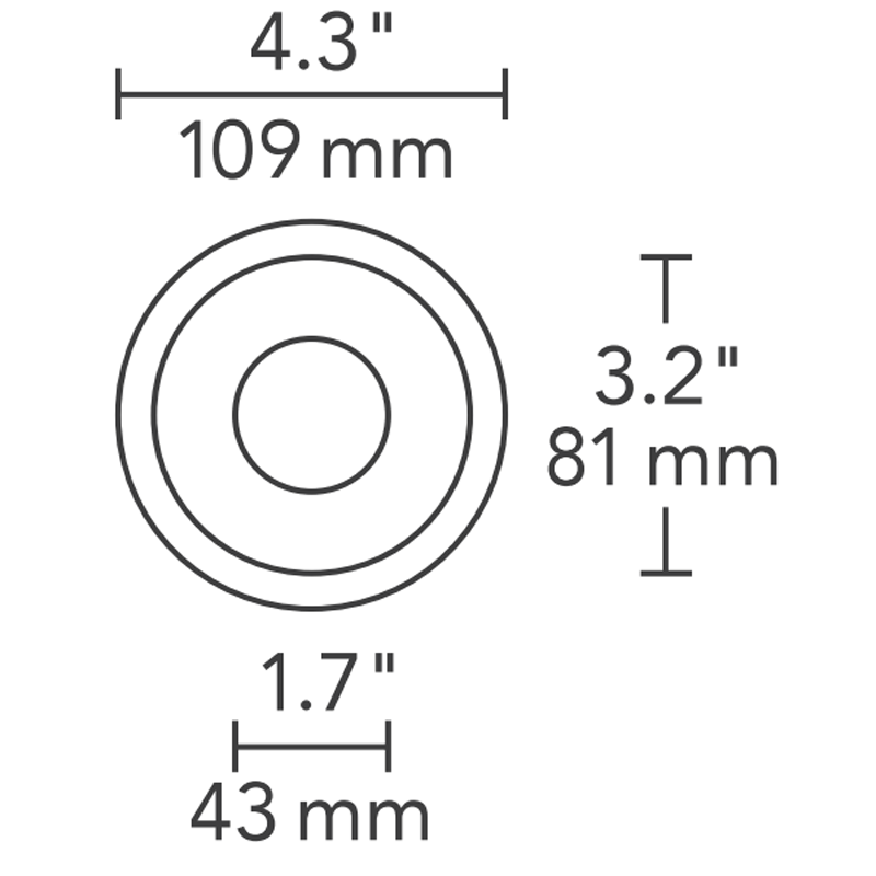 Element 3" Round Flanged Bevel Trim