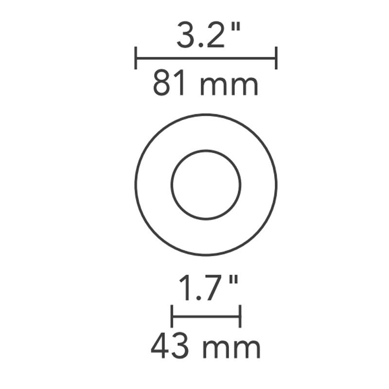 Element 3" Round Flangeless Bevel Trim