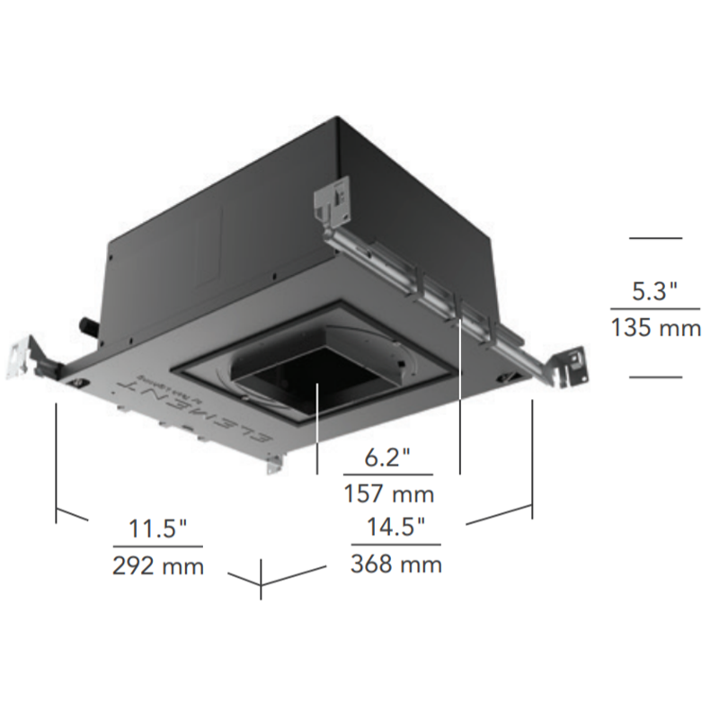 Element 4" Round Flangeless Adjustable New Construction IC Housing