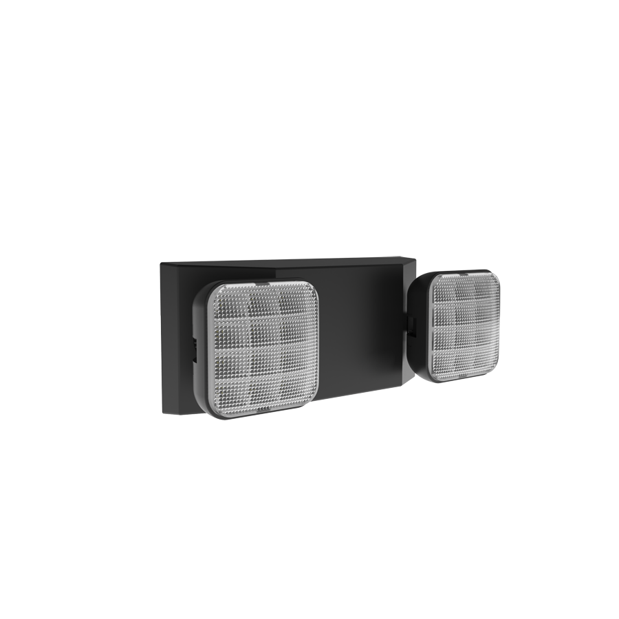 RAB Lighting EM Emergency Light, 2 Heads, Black, EM-B