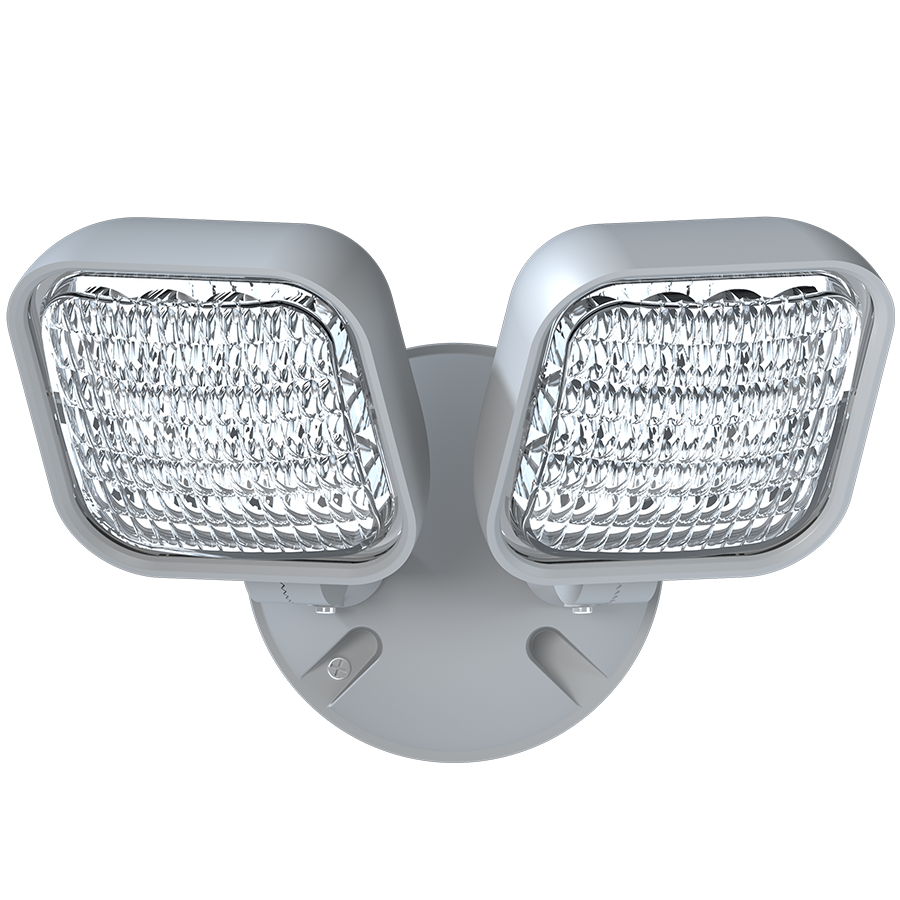 RAB Lighting Emergency Outdoor Remote LED Dual Head, Grey, EREMOTEOUT