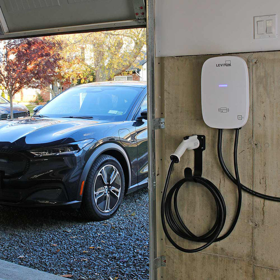 Leviton Level 2 Electric Vehicle Charging Station - EV Series, 80A Max Output - 18ft Cable - 208-240V, EV800