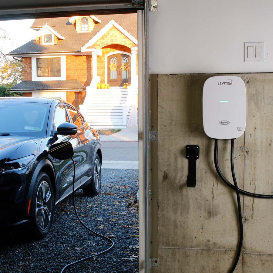 Leviton Level 2 Electric Vehicle Charging Station - EV Series, 48A Max Output - 18ft Cable - 208-240V, EV480