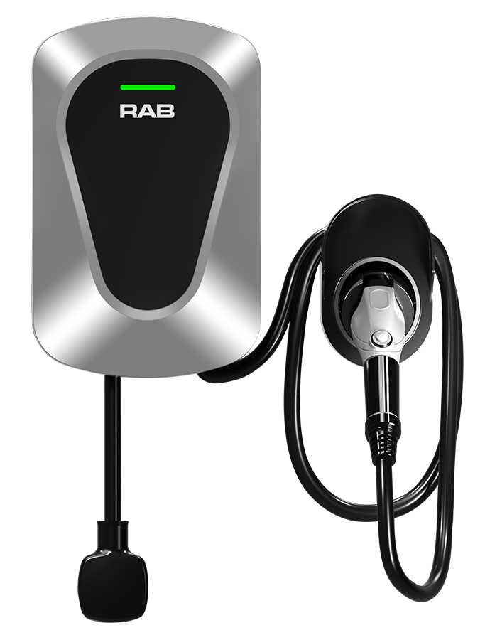 RAB Lighting EVC Level 2, 40A, Wi-Fi, Silver, EVC40/LCB