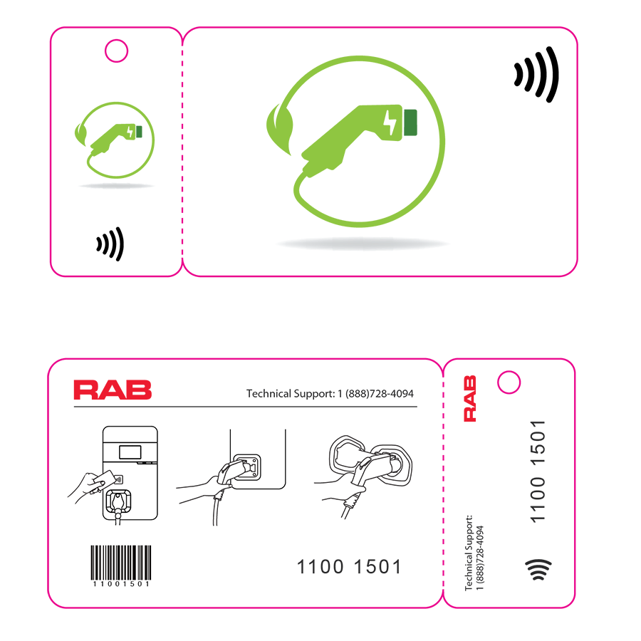 RAB Lighting EV Charger RFID Card, EVCARD-CL