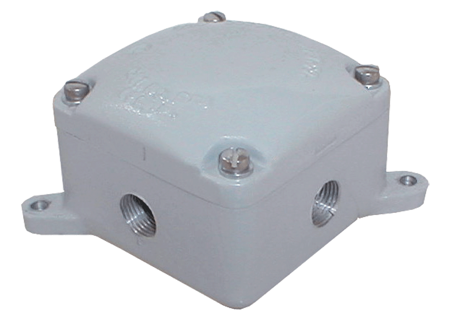 RAB Lighting Explosionproof Junction Box, 4 Hubs, 1/2 in. Blank Cover, EXB