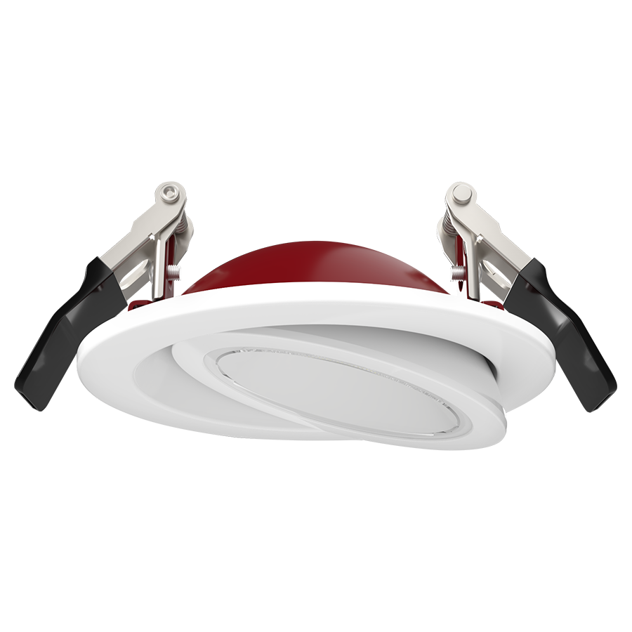 RAB Lighting FGIMBAL 4 In. Fire-Resistant Gimbal Recessed, 9W, 120V, TRIAC Dimming, White, FGIMBAL4