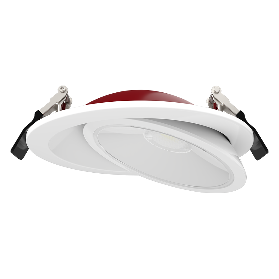 RAB Lighting FGIMBAL 6 In. Fire-Resistant Gimbal Recessed, 14W, 120V, TRIAC Dimming, White, FGIMBAL6