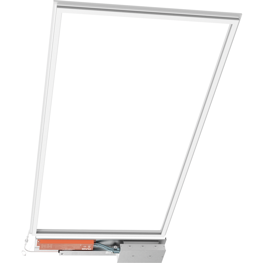 RAB Lighting Frame Light 2X4, 50/45/40/35/30W, CCT Selectable, Battery Backup, White, FR2X4/E