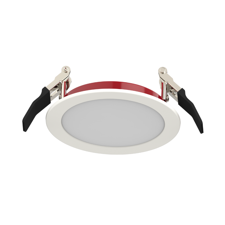 RAB Lighting 4" Fire Rated LED Wafer Downlight, Smooth Trim, CCT Selectable, 957 Lumens, 120V, FWAFER4