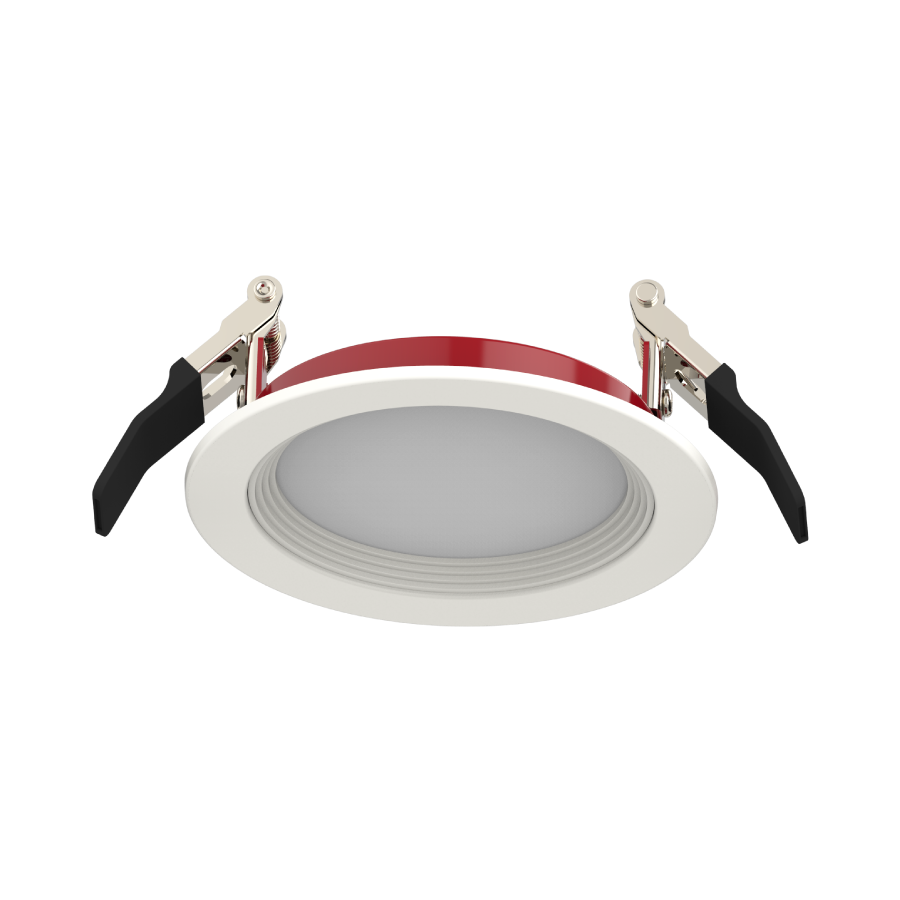 RAB Lighting 4" Fire Rated LED Wafer Downlight, Baffle Trim, CCT Selectable, 957 Lumens, 120V, FWAFER4B