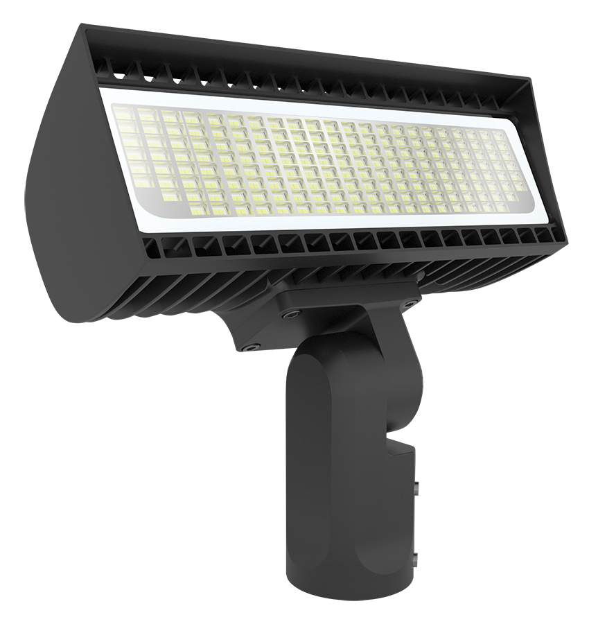 RAB Lighting FXLED LED Flood Light, Slipfitter Mount, 7-Pin Receptacle, CCT Selectable, 10,563 thru 22,727 Lumens, 480V, Bronze, FXLEDSSF/480/7PR