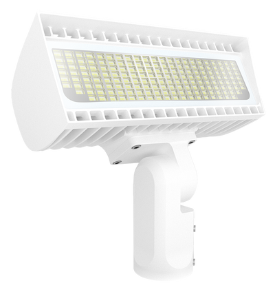 RAB Lighting FXLED LED Flood Light, Slipfitter Mount, 7-Pin Receptacle, CCT Selectable, 5,797 thru 11,887 Lumens, 120-277V, White, FXLEDXSSFW/7PR