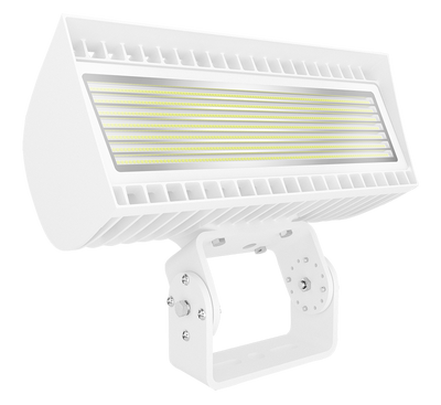 RAB Lighting FXLED LED Flood Light, Trunnion Mount, CCT Selectable, 30,305 thru 45,431 Lumens, 480V, White, FXLEDMTW/480