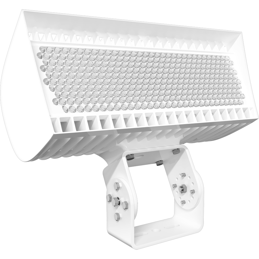 RAB Lighting FXLEDLB Flood Light, 534/445W, CCT Selectable, 480V, Trunnion, White, FXLEDLB55TW/480