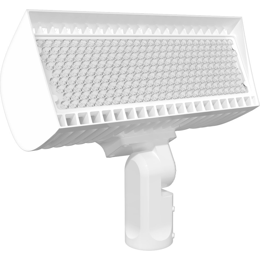 RAB Lighting FXLED M Floodlight, 346/213W, CCT Selectable, 5H x 5V, Slipfitter, White, FXLEDMB55SFW