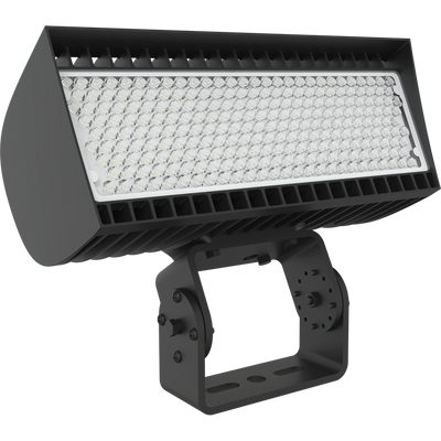 RAB Lighting FXLED M Floodlight, 346/213W, CCT Selectable, 480V, 5H x 5V, Trunnion, 7-Pin Receptacle, Bronze, FXLEDMB55T/480/7PR