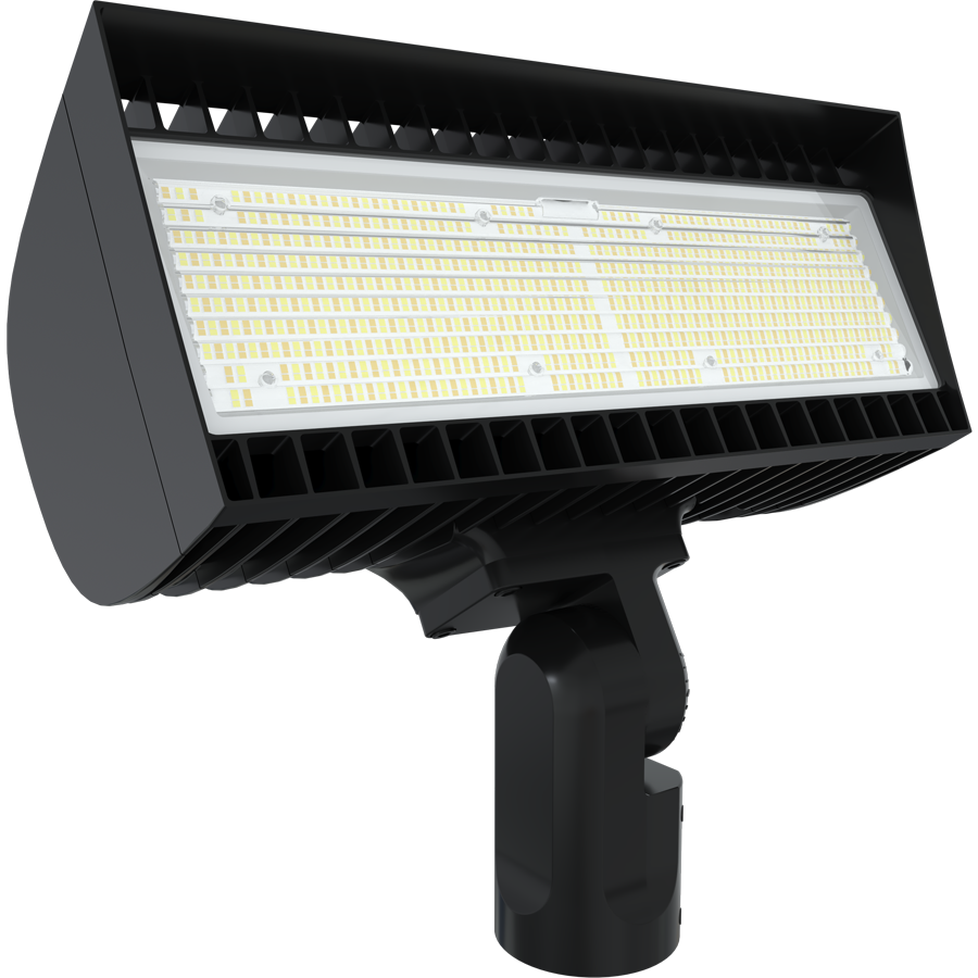 RAB Lighting FXLED L Flood Light, 340W, 4000/5000K, RGB, Slipfitter, Bronze, FXLEDLSF/RGB
