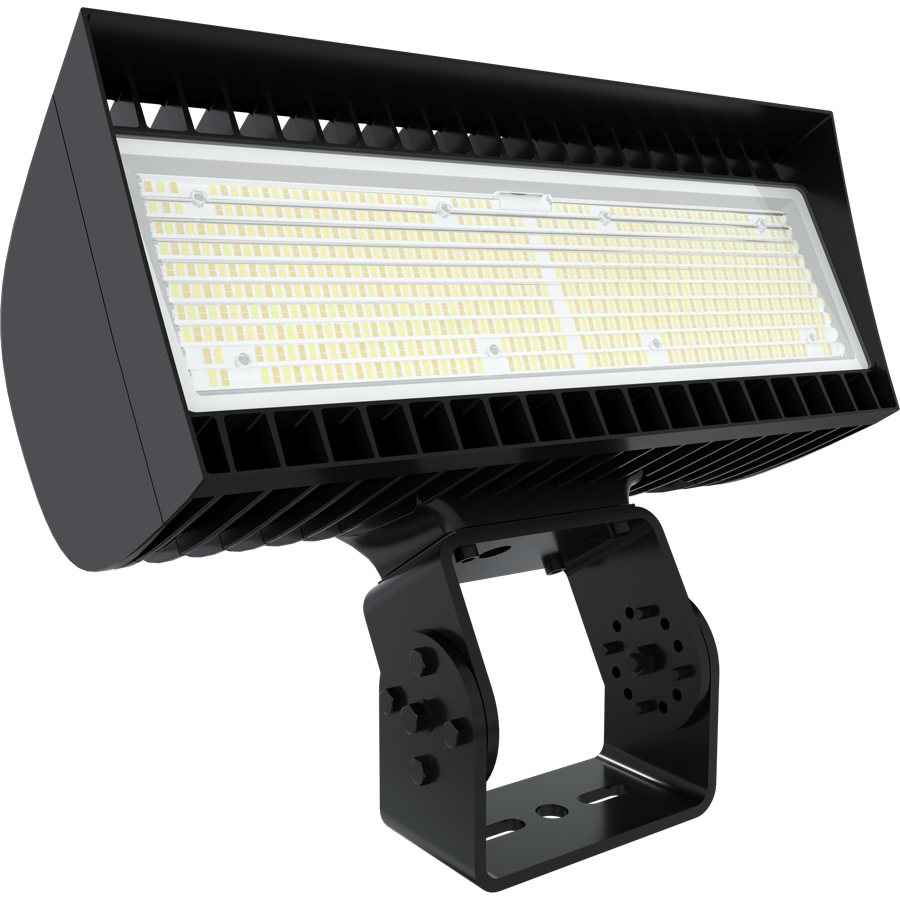 RAB Lighting FXLED L RGB Flood Light, 340W, CCT Selectable, Trunnion, Bronze, FXLEDLT/RGB