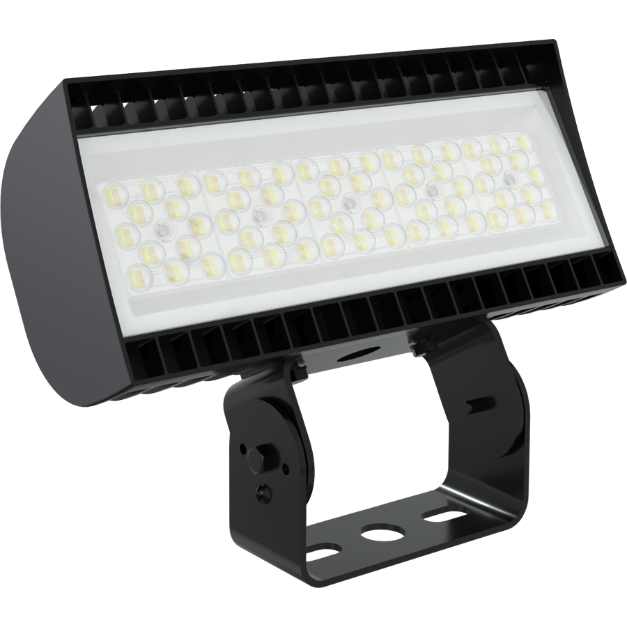 RAB Lighting FXLED XS Field Adjustable, 80/60/40W, CCT Selectable, 480V, Trunnion, 7-Pin, Bronze, FXLEDXST/480/7PR