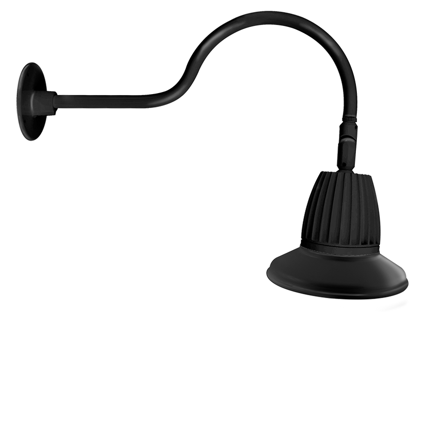 RAB Lighting 26W LED Gooseneck Barn Light, 3000K, GN1LED26YST11B