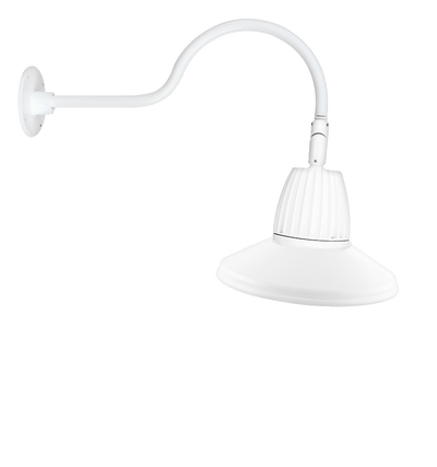 RAB Lighting 26W LED Gooseneck Barn Light, 4000K, White, GN1LED26NSSTW