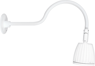 RAB Lighting 26W LED Gooseneck Barn Light, 4000K, White, GN1LED26NRW