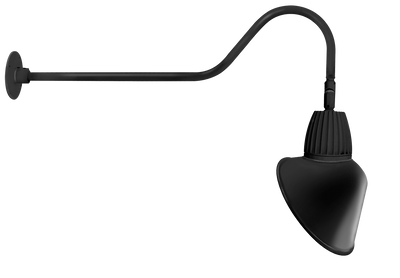 RAB Lighting 26W LED Gooseneck Barn Light, 3000K, Black, GN2LED26YRACB