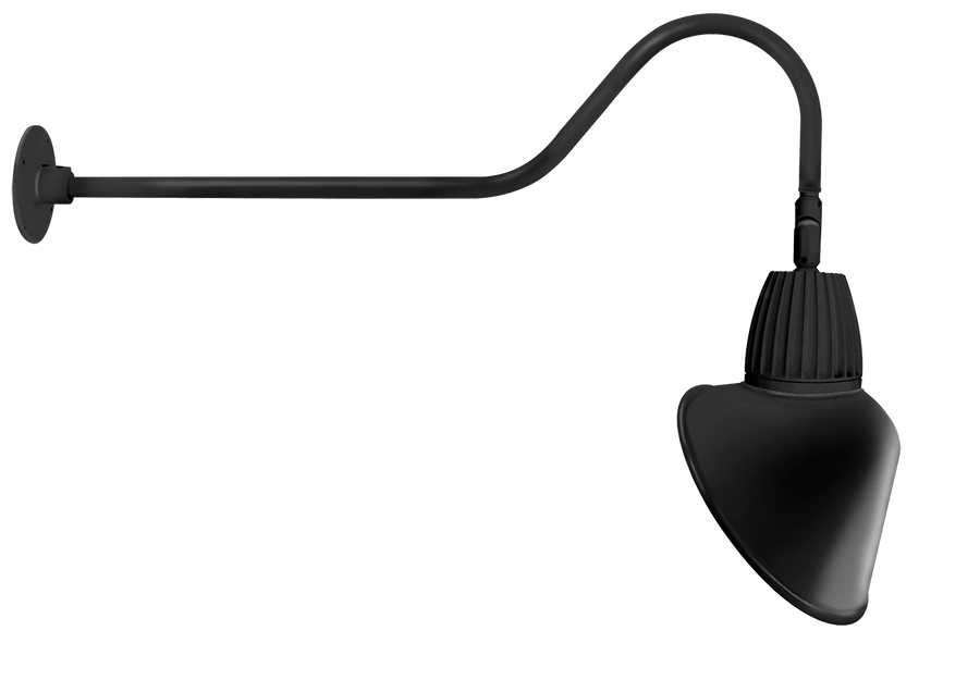 RAB Lighting 26W LED Gooseneck Barn Light, 3000K, Black, GN2LED26YRACB