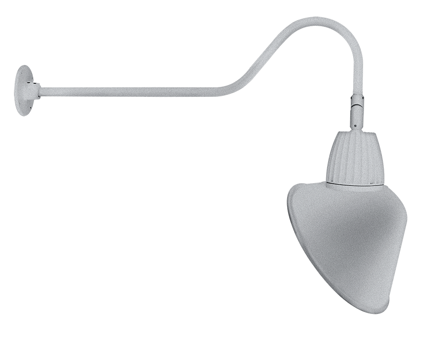 RAB Lighting 13W LED Gooseneck Barn Light, 4000K, Angled Cone, GN2LED13NACS