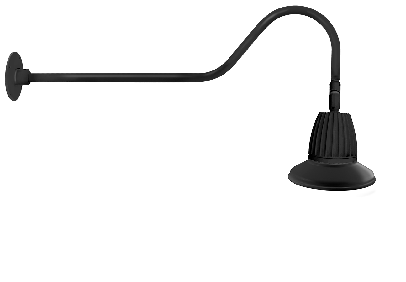 RAB Lighting 26W LED Gooseneck Barn Light, 3000K, GN2LED26YRST11B