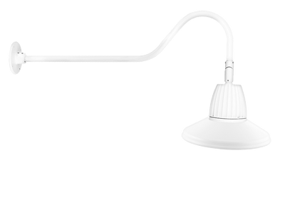 RAB Lighting 13W LED Gooseneck Barn Light, 3000K, White, GN2LED13YRSTW