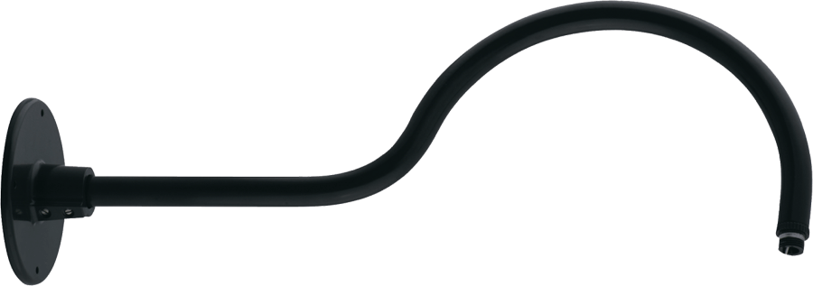 RAB Lighting Gooseneck Arm, Style 1, 24 In., 1/2 In. NPS, Bronze, GOOSE1