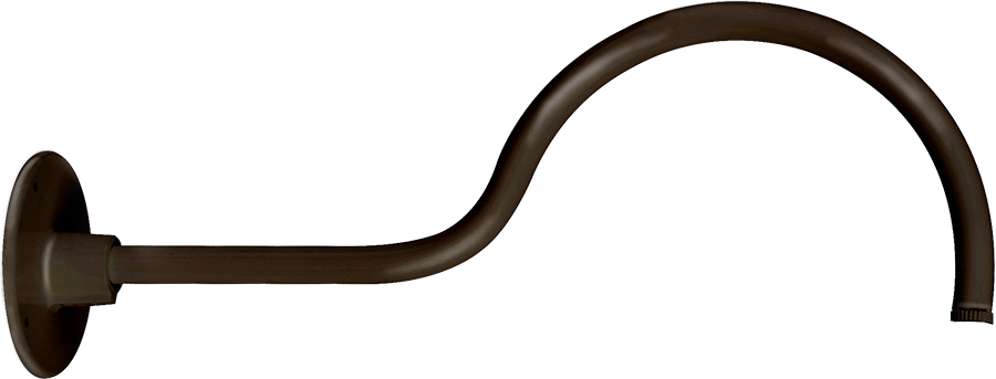 RAB Lighting Gooseneck Arm, Style 1, 24 In., 1/2 In. NPS, Brown, GOOSE1BWN