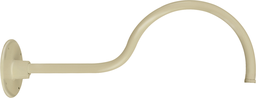 RAB Lighting Gooseneck Style 1, 24 In. Projection, 1/2 In. NPS Thread, Ivory, GOOSE1I