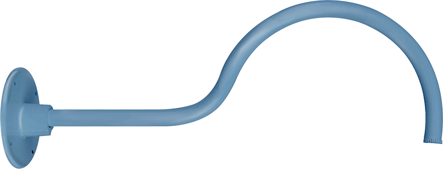 RAB Lighting Gooseneck Style 1, 24 In. Projection, 1/2 In. NPS Thread, Light Blue, GOOSE1LB