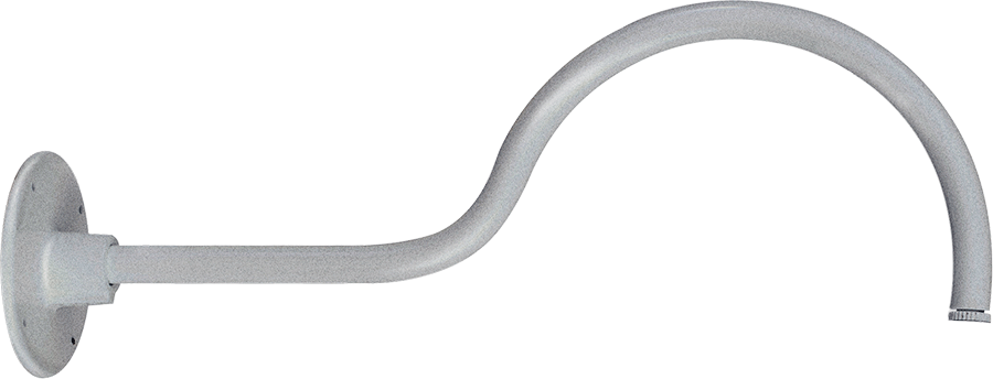 RAB Lighting Gooseneck Style 1, 24 In. Projection, 1/2 In. NPS Thread, Silver, GOOSE1S