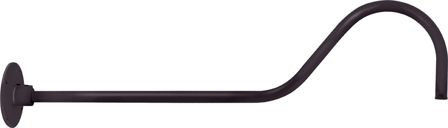 RAB Lighting Gooseneck Style 2, 35 In. Projection, 1/2 In. NPS Thread, Bronze, GOOSE2A