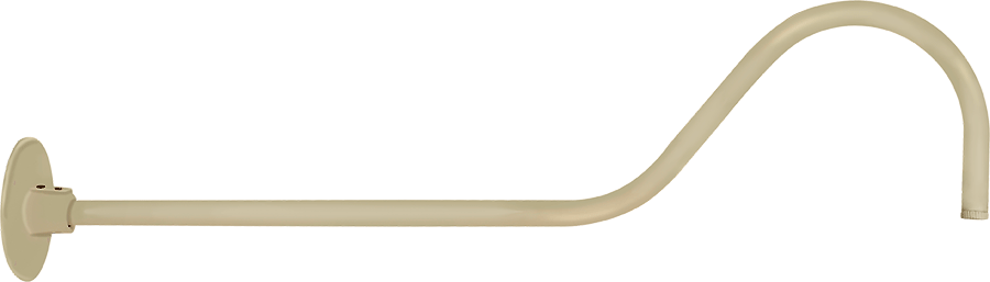 RAB Lighting Gooseneck Style 2, 35 In. Projection, 1/2 In. NPS Thread, Ivory, GOOSE2I