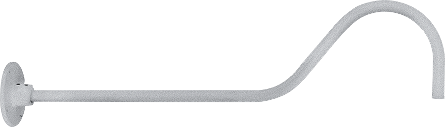 RAB Lighting Gooseneck Style 2, 35 In. Reach, 1/2 In. NPS Thread, Silver, GOOSE2S
