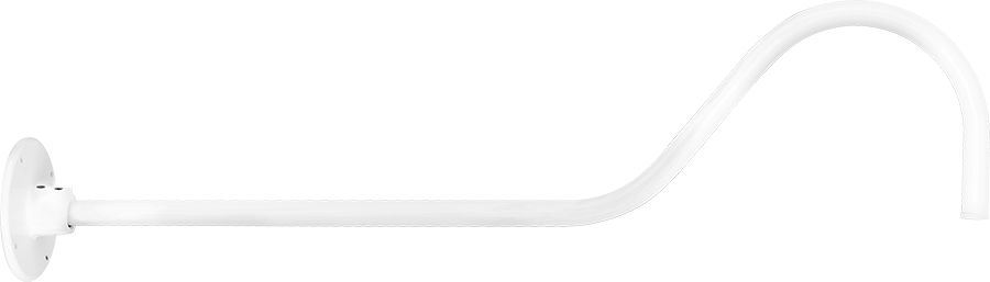 RAB Lighting Gooseneck Style 2, 35 In. Reach, 1/2 In. NPS Thread, White, GOOSE2W