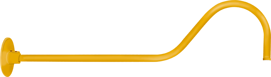 RAB Lighting Gooseneck Style 2, 35 In. Reach, 1/2 In. NPS Thread, Yellow, GOOSE2YL
